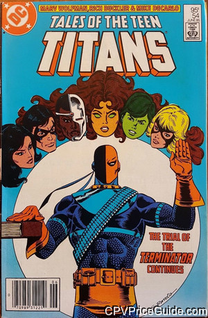 Tales of the Teen Titans #54 95¢ Canadian Price Variant Comic Book Picture