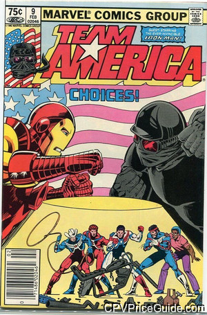 Team America #9 75¢ Canadian Price Variant Comic Book Picture