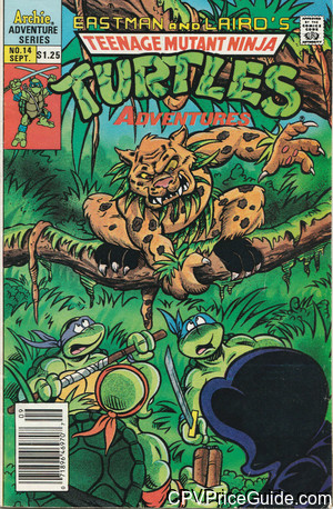 Teenage Mutant Ninja Turtles Adventures #14 $1.25 Canadian Price Variant Comic Book Picture