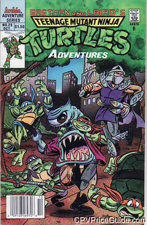 Teenage Mutant Ninja Turtles Adventures #25 $1.50 Canadian Price Variant Comic Book Picture