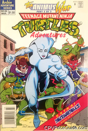 Teenage Mutant Ninja Turtles Adventures #54 $1.50 Canadian Price Variant Comic Book Picture