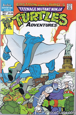 Teenage Mutant Ninja Turtles Adventures #5DE $1.25  Canadian Price Variant Comic Book Picture