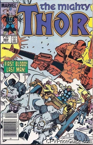 Thor #362 75¢ Canadian Price Variant Comic Book Picture