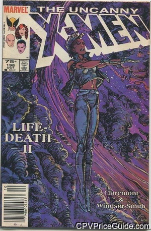 Uncanny X-Men #198 75¢ CPV Comic Book Picture