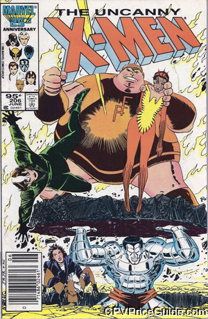 Uncanny X-Men #206 95¢ CPV Comic Book Picture