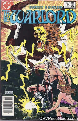 Warlord #90 95¢ CPV Comic Book Picture