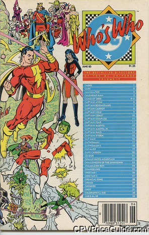 Who's Who: The Definitive Directory of the DC Universe #4 $1.35 Canadian Price Variant Comic Book Picture
